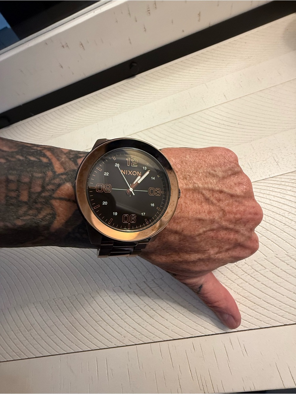 Nixon Men’s SS corporal coffee Stainless Watch